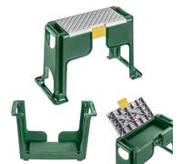 KADAX - Tabouret de jardin, 56,5 x 28 x 37 cm, Agenouilloir pour les travaux de jardin, Tabouret et marchepied 2 en 1 en polypropylène robuste, Tabouret de travail stable pour le jardin (Vert)