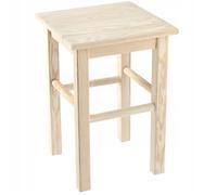 KADAX Tabouret en Bois de Pin Naturel, Élégante Chaise pour Ajouter Une Touche de Charme Rustique (Carré)