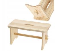 KADAX Tabouret en Bois pour Enfants, Petite Chaise pour Ajouter Une Touche de Charme Rustique (Rectangulaire)