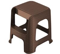 KADAX Tabouret en plastique recyclé, tabouret marchepied jusqu'à 160 kg, tabouret en rotin avec revêtement antidérapant