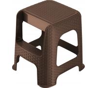 KADAX Tabouret en plastique recyclé, tabouret marchepied jusqu'à 160 kg, tabouret en rotin avec revêtement antidérapant