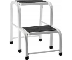 KADAX Tabouret marchepied "Strom", tabouret en aluminium jusqu'à 150 kg avec pieds antidérapants, 2 marches