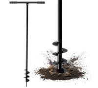 KADAX Tarière Manuelle avec Poignée en Métal, Outil de Jardinage à Main pour Creuser des Trous, Planter des Arbres et Installer des Clôtures (80 mm)