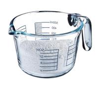 KADAX Tasse à mesurer en verre, pichet en verre avec poignée ergonomique, tasse à mesurer résistante pour produits liquides et poussiéreux, tasse de cuisson et de cuisson (0,5 litre)