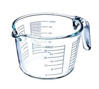 KADAX Tasse à mesurer en verre, pichet en verre avec poignée ergonomique, tasse à mesurer résistante pour produits liquides et poussiéreux, tasse de cuisson et de cuisson (1 litre)