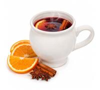 KADAX Tasse en faïence, 250 ml, pour vin chaud, en grès, avec anse, tasse à café en céramique, blanche