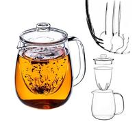 KADAX Théière en Verre Résistant à la Chaleur Avec Infuseur Amovible Pour Différents Types de Thés, K8979