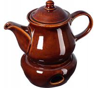 KADAX Théière "Olympia", Bouilloire en céramique avec réchauffeur, maintien de la chaleur, 1L