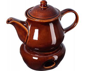 KADAX Théière "Olympia", Bouilloire en céramique avec réchauffeur, maintien de la chaleur, 1L