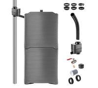 KADAX tonneau d'eau de pluie, réservoir d'eau de pluie modulaire pour le jardin, résistant aux intempéries 126 litres (2x anthracite + collecteur SET A)