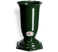 KADAX Vase Funéraire en Plastique pour Fleurs, Résistant aux Intempéries, Décoration de Cimetière (13 cm, Vert)