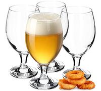 KADAX Verre à Bière à Pied d'une Capacité de 400ml pour Savourer Vos Boissons Rafraîchissantes avec Style et Raffinement, Idéal pour un Cadeau (Lot de 4)