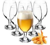 KADAX Verre à Bière à Pied d'une Capacité de 400ml pour Savourer Vos Boissons Rafraîchissantes avec Style et Raffinement, Idéal pour un Cadeau (Lot de 6)