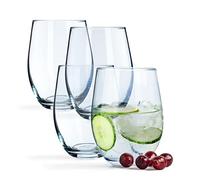 KADAX Verres à eau en calcium neutre 580 ml - Verres à vin transparents - Verres à vin universels modernes - Verres à jus - Set de verres (Susanne, 4)