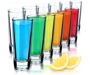 KADAX Verres à schnaps "Lecam", Verres à schnaps classiques en verre transparent, 12 pièces, 60 ml