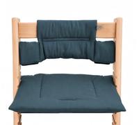Kadem® Coussin d'assise 100 % coton bio - Housse de coussin classique pour chaise haute - 2 pièces - Convient pour chaise haute Stokke Tripp Trapp - Lavable en machine - Fixation facile et rapide