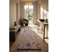 KADIMA DESIGN Tapis de Passage Motif Floral Dense et Robuste Multicolore 80 x 300 cm Salle à Manger | Hedda