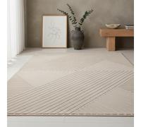 KADIMA DESIGN Tapis désert Motif géométrique Chaleur Tribal Inspiration Ethnique Lavable Beige 120x170 cm Salon Chambre Chauffage au Sol Oeko-TEX | ILLER