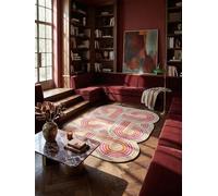 KADIMA DESIGN Tapis en Laine Motif Abstrait Surface Dense Rose 140 x 200 cm Salle à Manger | Soar