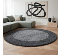 KADIMA DESIGN Tapis Shaggy Uni Confort Luxueux Lavable Gris 200x200 cm Chambre Salon Couloir Compatible Chauffage au Sol | RHEIN