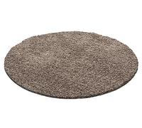 KADIMA DESIGN Tapis Shaggy Uni Doux Moelleux Lavable Moka 200x200 cm Salon Chambre Oeko-TEX | RHEIN