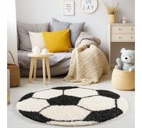 KADIMA DESIGN Tapis Shaggy Uni Doux Moelleux Lavable Noir 100x100 cm Salon Chambre Oeko-TEX | MATREI
