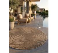 KADIMA DESIGN Tapis Tissé Plat Uni Tissage Naturel Lavable Marron 200x200 cm Salon Cuisine Compatible Chauffage au Sol | ARLBERG