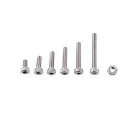Kadimendium Assortiment de Vis et écrous à Six Pans Creux M2, Acier | Boulons 150 Pièces avec écrous 100 Pièces, Six Tailles M2x4mm à M2x16mm, Conception à Tête Affleurante, pour Meubles