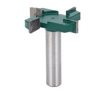 Kadimendium Mèche de Routeur de Surface CNC, Tige de 1/2 Pouces, 4 Cannelures, Outil de Rabotage Robuste pour Routeurs CNC et Portables