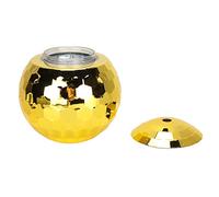 Kadimendium Pot de Stockage de Boule Disco avec Couvercle, Tasse de Boule Disco de Grande capacité de 600ML avec or Rose or Argent pour Cocktails D'eau de Bière de Vin (Or)