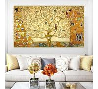 KADING Gustav Klimt 《 L'Arbre de Vie, 1909 》 Photos Toile Peinture Oeuvre Affiche Décor Imprimer pour Salon Maison Mur Art Décor 50x90 cm (20x35in) avec cadre
