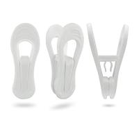 Kadiss Lot de 30 Pinces de Cintre Multi-usages pour cintres, Pinces à Doigt Blanches pour cintres en Plastique pour cintres à vêtements, Pantalons