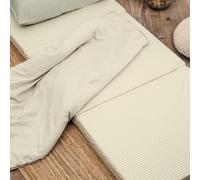 Kadolis - Matelas d'appoint 80x190x8 cm Pliable Coton Bio rayé - Déhoussable - Confortable et Respirant - Certifié OEKOTEX