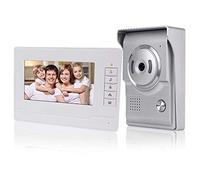 Kadongli KDL Video Intercom Système d'interphone vidéo Intelligent Téléphone de Porte vidéo Sonnette 7 Pouces, Caméra IR extérieure étanche avec Moniteur pour la Maison (1 Moniteur)