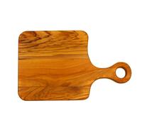 Kadum Alentejo - Planche de service en bois d'olivier avec poignée en bois - Planche de cuisine incurvée - Planche à petit-déjeuner - Planche à fromage - 31,5 x 19,5 cm
