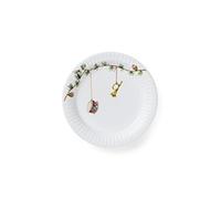 Kähler Assiette Ø19 cm Hammershøi Christmas Fait Main avec Aquarelle, Blanc