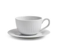 Kähler Hammershøi Tasse à café avec soucoupe, 25 cl, légendaire intemporelle, blanche