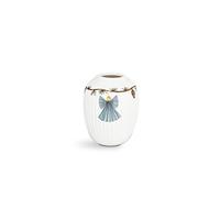 Kähler Vase H10.5 cm Hammershøi Christmas fait main avec peinture à l'aquarelle, blanc