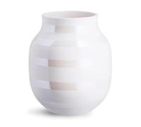 Kähler Vase H20 cm Omaggio Originaldesign avec bandes peintes à la main, blanc