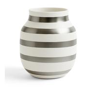 Kähler Vase H20 cm Omaggio Originaldesign avec bandes peintes à la main, métallique