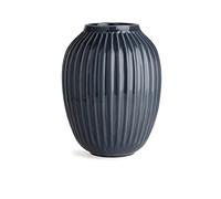 Kähler Vase H25.5 cm Hammershøi design danois pour fleurs fait main, gris