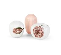 Mini vase HAMMERSHOI POPPY set de 3 pc, nude/white, Kähler