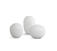 Kähler Vases miniatures Hammershøi lot de 3 blanc