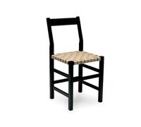 Källemo Chaise Schablon Sangle naturelle-piètement noir