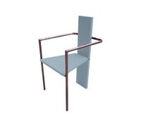 Källemo Fauteuil Concrete Bleu ciel-piètement cuivré