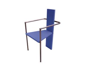 Källemo Fauteuil Concrete Bleu-piètement cuivré