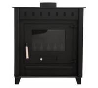 KAELO Poêle à bois Noir 10,6 kW en acier - Chauffe jusqu'à 150 m³ | Le poêle KAELO (10,6 kW) allie design compact en acier robuste et haut rendement (78%) pour un confort thermique optimal.