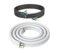 Kältebringer 3m Conduite de frigorigène 1/4" + 1/2" pouce, isolée - Kit de montage de tubes en cuivre pour climatiseurs split, 5 conducteurs
