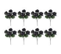 Kaeltsyn 5/8 pièces Simulation pommetier Fleur Artificielle Soie géranium Fleur pour Table à Manger étagère Mariage Arrangement Floral décoration de Mariage