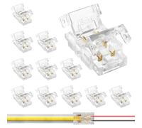 Kaeltsyn Connecte Rapidement Les Pinces sur Les coupleurs pour Les Bandes Lumineuses LED de Couleur Unique de 8 mm Boîtier Bandes LED Joiner Light se connecte Rapidement Clip